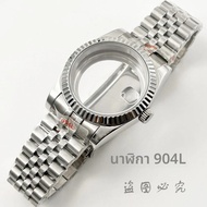 เคส Jam Tangan Kristal แซฟไฟร์สายล็อคแบบร่องโค้งโค้ง36มม./40มม. สำหรับ NH34 NH35 NH36 NH38 NH70 NH72