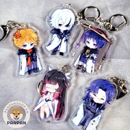 Anime Genshin Impact Fatui chibi keychain (6CM) Arlecchino, Pantalone, Columbina, Tartaglia, Scaramo
