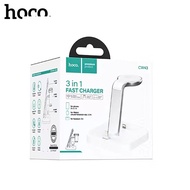 (Hoco ของแท้ ) CW43 แท่นชาร์จ 3in1 รองรับ iWatch 8 และก่อนหน้า Wireless Charger แท่นชาร์จแบบไร้สายได