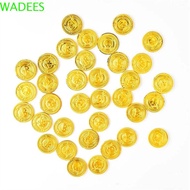 WADEES Pirate Gold Coins, Game Coin Plastic Fake Gold Treasure, Cosplay Props Kid Favor Gold Sliver 