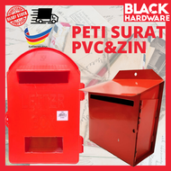 BLACK HARDWARE Letter Mail box Kotak Peti Surat Rumah Besi Murah Outdoor Home Decor Waterproof Plast