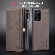 CaseMe Samsung Galaxy Note 20 Ultra Note20 Ultra Note20Ultra 5G Card Slots Phone Case PU Luxury Multifunction Leather Wallet Casing Business Slot Magnetic Flip Cover