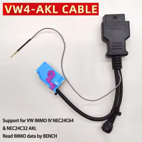 OBDSTAR VW4-AKL Cable for VW IMMO IV NEC24C64 & NEC24C32 All Keys Lost Programming Work with KeyMast