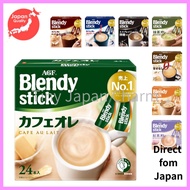 [Direct from Japan] AGF Blendy Stick Instant Coffee – 8 Flavors / Café au Lait, Calorie Harf, Adult 
