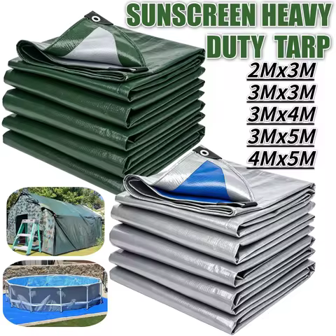5x4m 4x3m 3x3m Large Waterproof Tarp Camping Tent Outdoor Shade Sail Ultralight Garden Canopy Awning