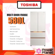 Toshiba 580L Japandi Series Kumo Multi Door Refrigerator / 585L French Door 4 Door fridge SeamlessFi