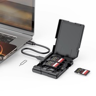 BUDI SD Memory Card Storage Case  Memory Card Reader Supports USB Type-C and USB Compatible