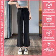 High Waist Flare Pants Women's Flare Pants Hem Cut Flare Pants