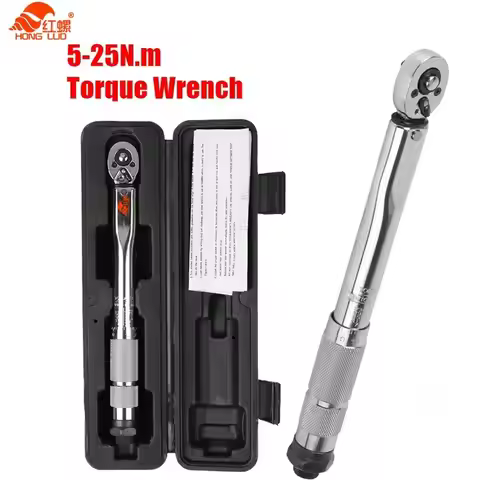 5-25N.m Micrometer Car Motorbike Disassembly Tool Professional Adjustable Torque Wrench 1/4'' Drive
