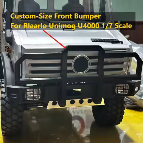 RC Truck Upgrade Parts Custom‑Size Front Bumper For Rlaarlo Unimog U4000 1/7 Scale RC Model Mod Deco