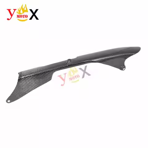 ZX-6R 09-16 Motorcycle Real Carbon Fiber Chain Guard Mud Cover Cowl Protection Panel For Kawasaki ZX
