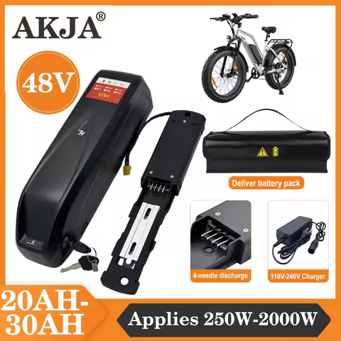 AKJA 48V 20-30AH 18650 Hailong battery 4-pin 35AH BMS anti-theft lock waterproof 24-hour air transpo
