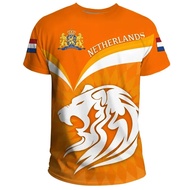 Dutch Team Shirt 2026 Football Jersey Netherlands Flag T Shirt Men 3D Printing Dutch T-Shirt Jersey 