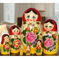 MATRYOSHKA RUSSIAN DOLL SET 7 LAYERS 18CM HIGH EXTREMELY CUTE RUSSIAN SOUVENIR GIFT