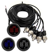 Five in One Display Air Pressure Guage Red/Blue/White LED Digital Air Suspension Gauge PSI With 5 Pi