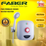 SYK Faber FWH PEBBLES 106WH Instant Water Heater Non Pump Electric Water Heater Pemanas Air Mandi El