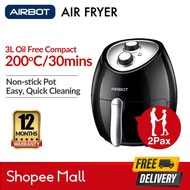 Airbot Air Fryer AF100 Oil Free Single Pod Non-Stick Teflon Timer Kitchen Aid Healthy Cooker (3L / 12 Months Warranty)