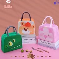 FKILLA Insulated Lunch Box Bags, Thermal Bag Lunch Box Accessories Cartoon Lunch Bag, Non-woven Fabric Portable Tote Food Small Cooler Bag