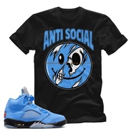 2025 gift for friends waffle shirt xs-3xl ANTI Unisex T-shirt to Match Air Jordan 5 Retro UNC Univer