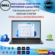 Dell Latitude 3420 14" Business Laptop (i7-1165G7(11th GEN) 512GB SSD/16GB RAM WITH NVIDIA GRAPHIC
