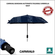 ROM ร่มกันแดด ร่มพับเก็บอัตโนมัติ แบรนด์คาร์นิวัล CARNIVAL BANDANA AUTOMATIC FOLDABLE   NAVY ขนาด 40