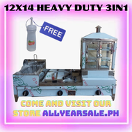 PURE STAINLESS 12X14 NEGOSYO PACKAGE 3IN1 BURGER GRILLER WITH DEEP FRYER AND 3 LAYER SIOMAI STEAMER / HEAVY DUTY 3 IN 1 WITH FREE ACCECORIES ( TONG, SPATULA, OIL STAINER, BREAD KNIFE, EGG RING ) CASH ON DELIVERY