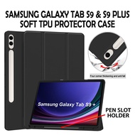 Samsung Galaxy Tab S9 & S9 Plus Casing Samsung Tab S9 Plus With Pen Holder Cover Tab S9Plus Tpu Soft
