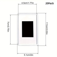 12/20/40Pcs Blank Photo Frame Insert Fridge Magnets Mini Magnetic Refrigerator Photo Picture Frames