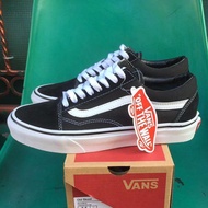 HITAM Vans Oldskool Black White Sneakers Vans Authentic Low X Black School Shoes Old Skool Style Classic, Sneakers