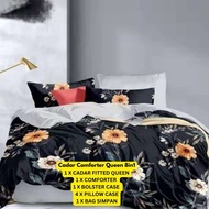 7 IN 1 SET CADAR Set 7 IN 1 Comforter Queen Exclusive Bedding ( Safa )