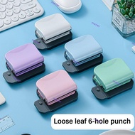 MARIER Round Hole Puncher, Notebook Scrapbooking Binding Labor-saving 6-Hole Paper Punch, Creative 6