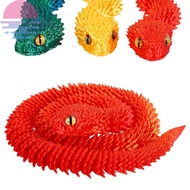 PLA Articulated Fake Snake Flexible 3D Printed Simulation Snake Movable Joint Printing Fake Snake To