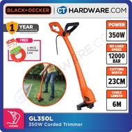 BLACK & DECKER GL350L CORDED STRING TRIMMER 350W ( GRASS TRIMMER )