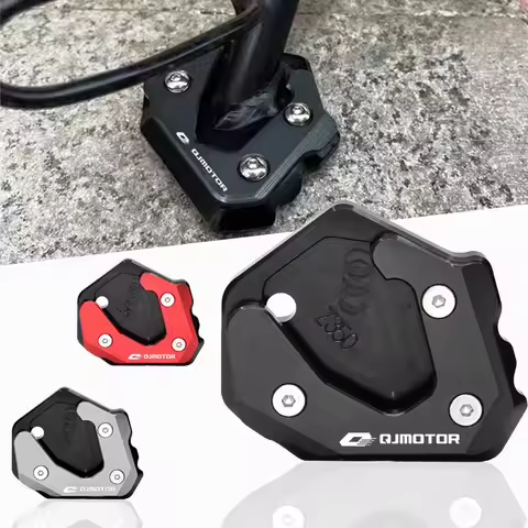 Motorcycle Kickstand Side Stand Extension Pad Widen Foot Side Support Plate For QJMOTO SRT900SX SRT