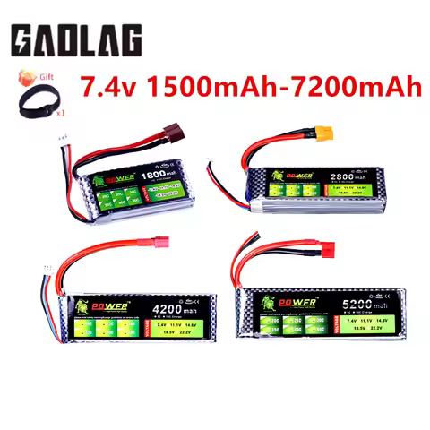 2S Lipo Battery 7.4V 1500mah-7200mAh for Aircraft Toys Car Models Quadcopter T JST XT30 XT60