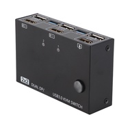 สวิตช์ KVM USB Dual Mode สนับสนุน DP จอภาพคู่ KVM Switch 2 In 2 Out สำหรับการประชุมเพื่อการสตรีมสด