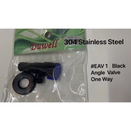 Duwell black Angle Valve 1 way 2 way for Plumbing pvc ppr pipe piping