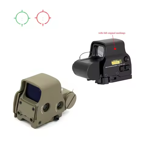 Holographic Collimator Sight 558 G33 G43 Red Green Dot Sight 3X Magnifier Tactical Reflex Hunting Ri