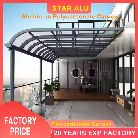 Cantilever Aluminum Carport with Durable Polycarbonate Roof –Custom Size Window Awnings: Polycarbona