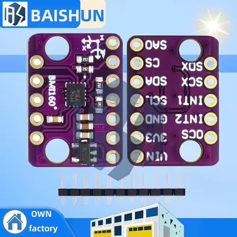 BMI160 6DOF IMU Module - High-Precision 3-Axis Accelerometer & Gyroscope Sensor with SPI/I2C for Dro