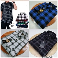 KEMEJA Short flannel shirt / short shirt for men / checkered shirt for men / short flannel shirt for