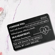 Engraved Wallet Insert Card, Christmas Birthday Anniversary Card Gifts, To My Love Card For Wife Hus