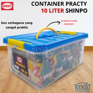 SHINPO Container Box 10 Liter PRACTY SIP 129 Transparent Storage Box BENING