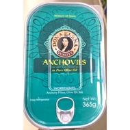 365g Doña Elena Anchovies in Pure Olive Oil Flat Fillets of Anchovies