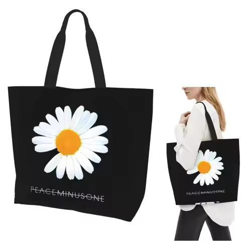 G-Dragon Peaceminusone Daisy Flower Ania Mardrosyan Shopping Tote Bag Canvas Shoulder Bags Shopper G