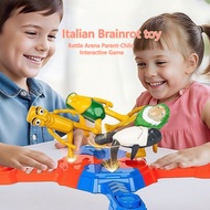 Parent-Child Interactive Italian Brainrot Toy Arena with Removable Figures, Multiplayer Competitive 