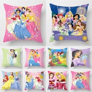 Disney Princess Printed Cushion Cover 40x40cm/45x45cm/50x50cm Print Soft Throw Pillow for Sofa Pillow Case Home Decor Decorative Cushion