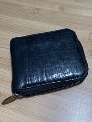 ALEXANDER WANG中性黑色真皮銀包