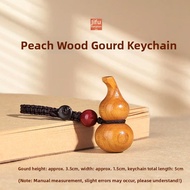 TONGFUXI | Natural Peach Wood Calabash Shaped Auspicious Decoration