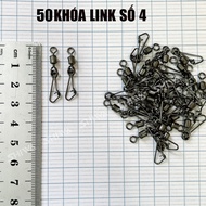 Khóa Link Câu Lure Chống Xoắn - Móc Khóa Link Câu Cá Khóa Link Chống Xoắn Ma Ní Câu Cá 2 Vòng Tải 3